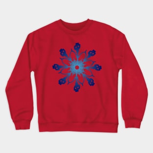 Middle Finger Bones Snowflake Crewneck Sweatshirt